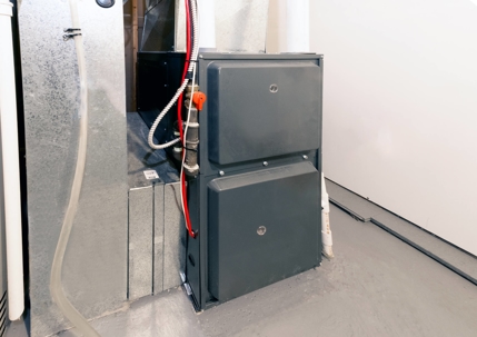 furnace in the basement of a home